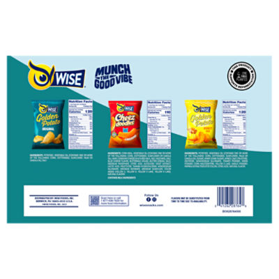 Wise Potato Chips Variety Pack, 7.5 oz, 10 count - The Fresh Grocer