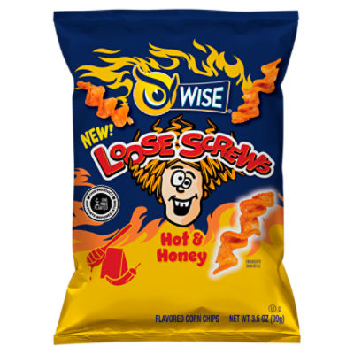 Wise Loose Screws Hot & Honey Flavored Corn Chips, 3.5 oz