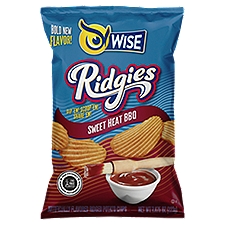 Wise Ridgies Sweet Heat BBQ Ridged Potato Chips, 7.875 oz