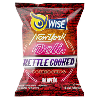 Wise New York Deli Jalapeño Kettle Cooked Potato Chips, 2.25 oz