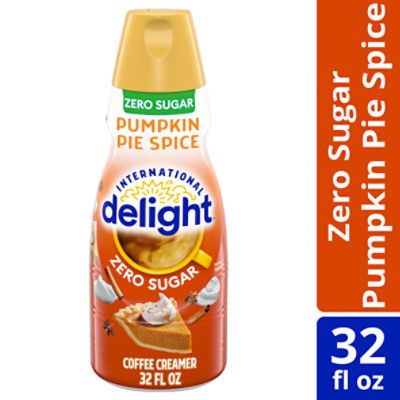 International Delight Zero Sugar Coffee Creamer, Pumpkin Pie Spice, Sugar-Free, 32 oz.