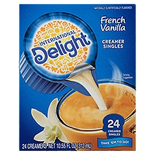 International Delight French Vanilla, Creamer Singles, 10.55 Fluid ounce