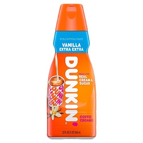 Dunkin' Vanilla Extra Extra Coffee Creamer, 32 fl oz