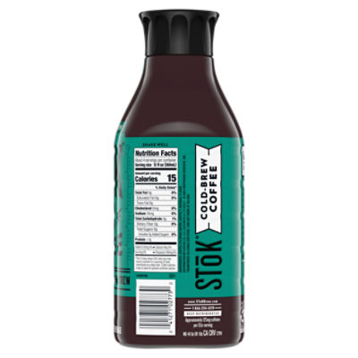 Stok Un-Sweet Black Cold-Brew Iced Coffee, 48 fl. oz.