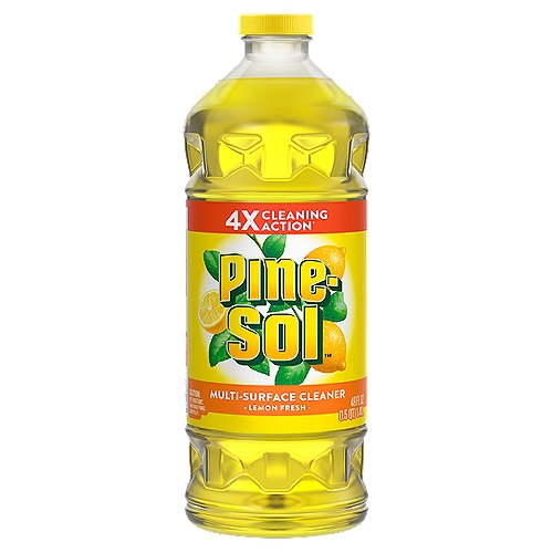 Pine-Sol Multi-Surface Cleaner, Lemon Fresh, helps you keep your entire house clean with a pleasant Lemon Fresh scent.