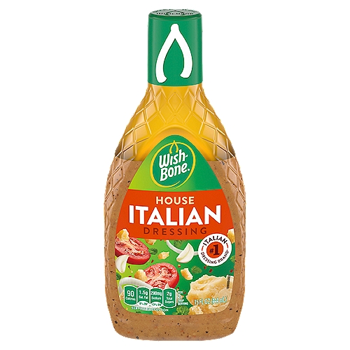 Wish-Bone House Italian Dressing, 15 fl oz
All the Flavor You Could Wish for

We amped up our signature Italian recipe with real parmesan cheese & an extra dash of garlic for that bold restaurant flavor you crave.