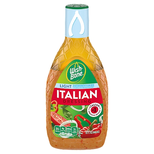 1/2 the Calories & Fat than a Range of Regular Italian Dressings**n**Per Serving This Product: Calories 35; Fat 2.5gn**Per Serving Range of Regular Italian: Calories 78; Fat 7gnnSacrifice calories, not flavor, with this deliciously rich adaptation of our famous, old-world Italian dressing recipe.