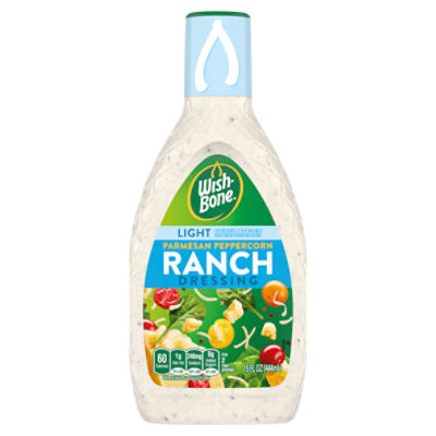 WishBone Light Parmesan Peppercorn Ranch Dressing, 15 fl oz