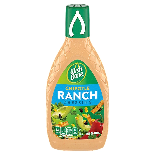 Wish-Bone Chipotle Ranch Dressing, 15 fl oz 
All the Flavor You Could Wish for

We took our creamy Ranch dressing and gave it a Southwestern makeover, infusing the classic onion & garlic flavors with a little chipotle heat.