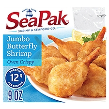 SeaPak Jumbo Butterfly Shrimp - Oven Crunchy, 9 Ounce