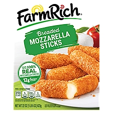 Farm Rich Breaded Mozzarella Sticks, 22 oz, 22 Ounce