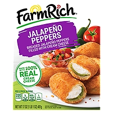 Farm Rich Breaded Jalapeño Peppers Filled with Cream Cheese, 17 oz
