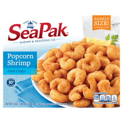 SeaPak Oven Crispy Popcorn Shrimp Family Size, 25 oz