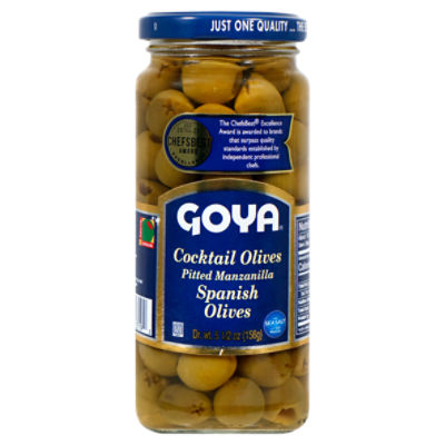 Goya Pitted Manzanilla Cocktail Olives Spanish Olives, 5 1/2 oz