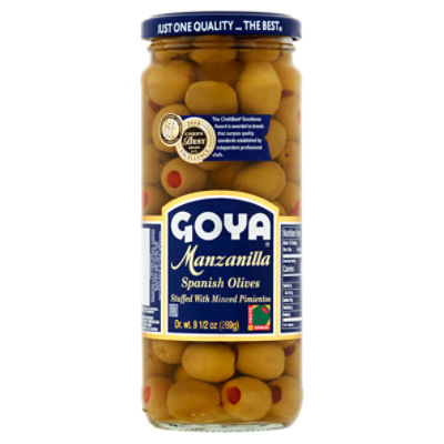 Goya Manzanilla Spanish Olives Stuffed with Minced Pimientos, 9 1/2 oz