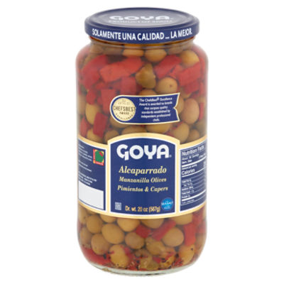 Goya Manzanilla Olives Pimientos & Capers Alcaparrado, 20 oz