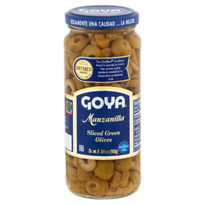 Goya Manzanilla Sliced Green Olives, 5 3/4 oz