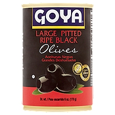 Goya Large Pitted Ripe Black Olives, 6 oz