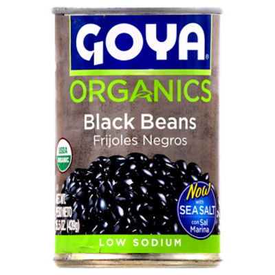 Goya Organics Low Sodium Black Beans, 15.5 oz