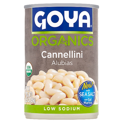 Goya Organics Low Sodium Cannellini Beans, 15.5 oz