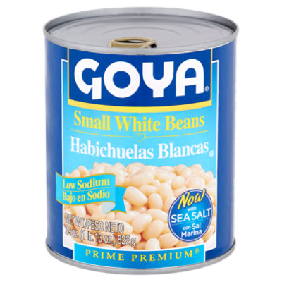 Goya Prime Premium Low Sodium Small White Beans, 29 oz