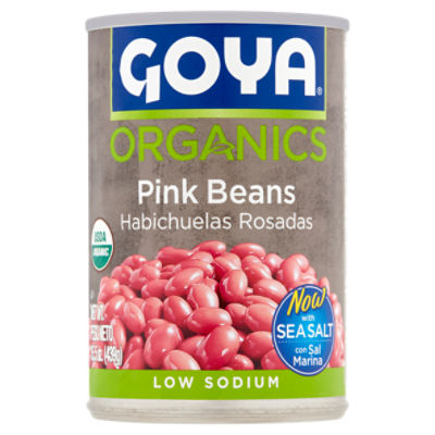 Goya Organics Low Sodium Pink Beans, 15.5 oz