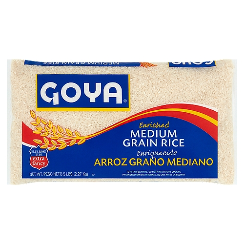 Goya Enriched Medium Grain Rice, 5 lbs