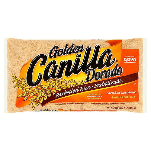 Goya Canilla Golden Dorado Extra Long Grain Parboiled Rice, 10 lbs