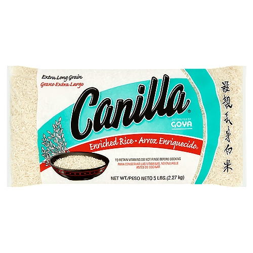 Canilla Extra Long Grain Enriched Rice, 5 lbs