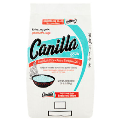 Canilla Extra Long Grain Enriched Rice, 20 lb