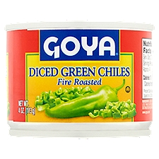 Goya Fire Roasted Diced Green Chiles, 4 oz