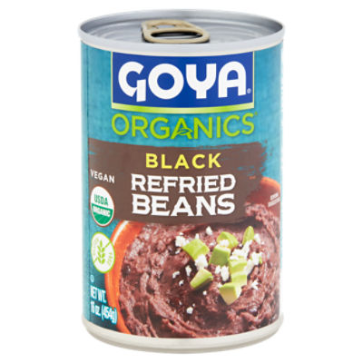 Goya Organics Black Refried Beans, 16 oz