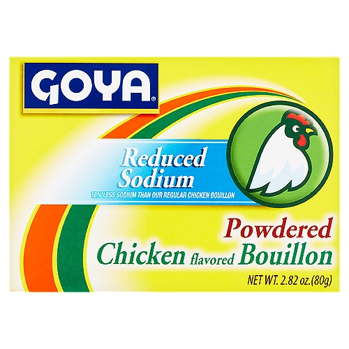 Goya Reduced Sodium Powdered Chicken Flavored Bouillon, 2.82 oz
