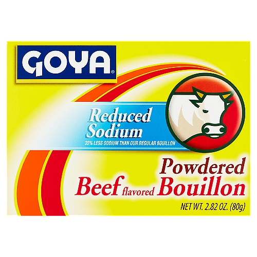 Goya Reduced Sodium Beef Flavored Powdered Bouillon, 2.82 oz
