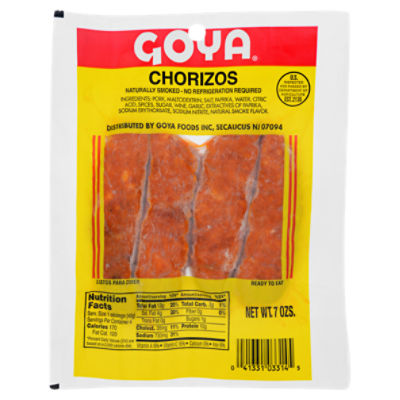 Goya Chorizos, 4 count, 7 ozs