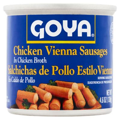 Goya Chicken Vienna Sausages in Chicken Broth, 4.6 oz, 5 Ounce