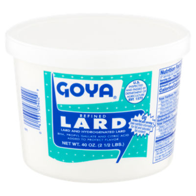 Goya Refined Lard, 40 oz