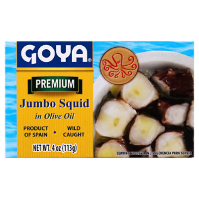 Goya Premium Jumbo Squid in Olive Oil, 4 oz, 4 Ounce