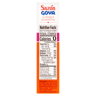 SAZON SEASONING NO SALT, WITH ANNATO