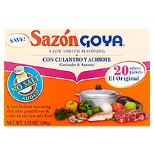 Sazón Goya Coriander & Annatto Seasoning, 20 count, 3.52 oz