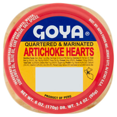 Goya Quartered & Marinated Artichoke Hearts, 6 oz ShopRite