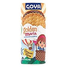 Goya Golden Maria Sandwich Cookies with Chocolate Flavored Filling, 5.1 oz