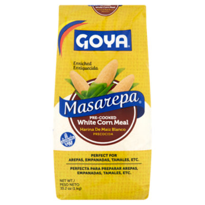 Goya Masarepa Enriched Pre-Cooked White Corn Meal, 35.2 oz, 35.2 Ounce