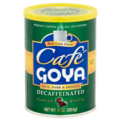 Café Goya Rich, Dark & Smooth Bold Latin Flavor Decaffeinated Coffee, 10 oz