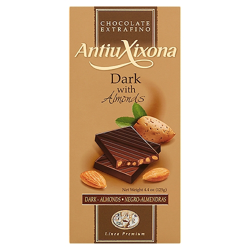 Antiu Xixona Dark Chocolate with Almonds, 4.4 oz