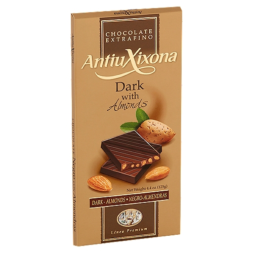 Antiu Xixona Dark Chocolate with Almonds, 4.4 oz