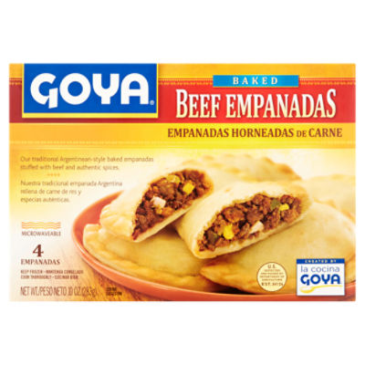 Goya Baked Beef Empanadas, 4 count, 10 oz
