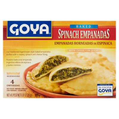 Goya Baked Spinach Empanadas with Cheese, 4 count, 10 oz