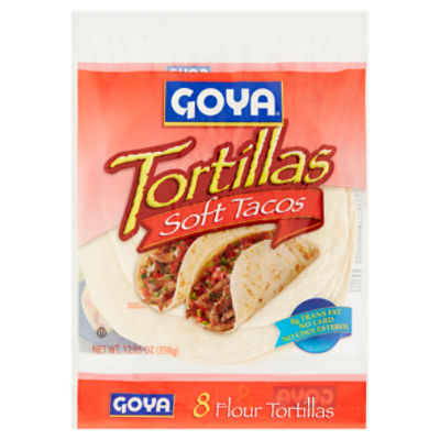 Goya Soft Tacos Flour Tortillas, 8 count, 12.65 oz