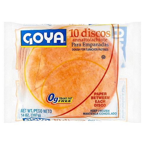 Goya Annatto Discos, 10 count, 14 oz
Dough for Turnover Pastries